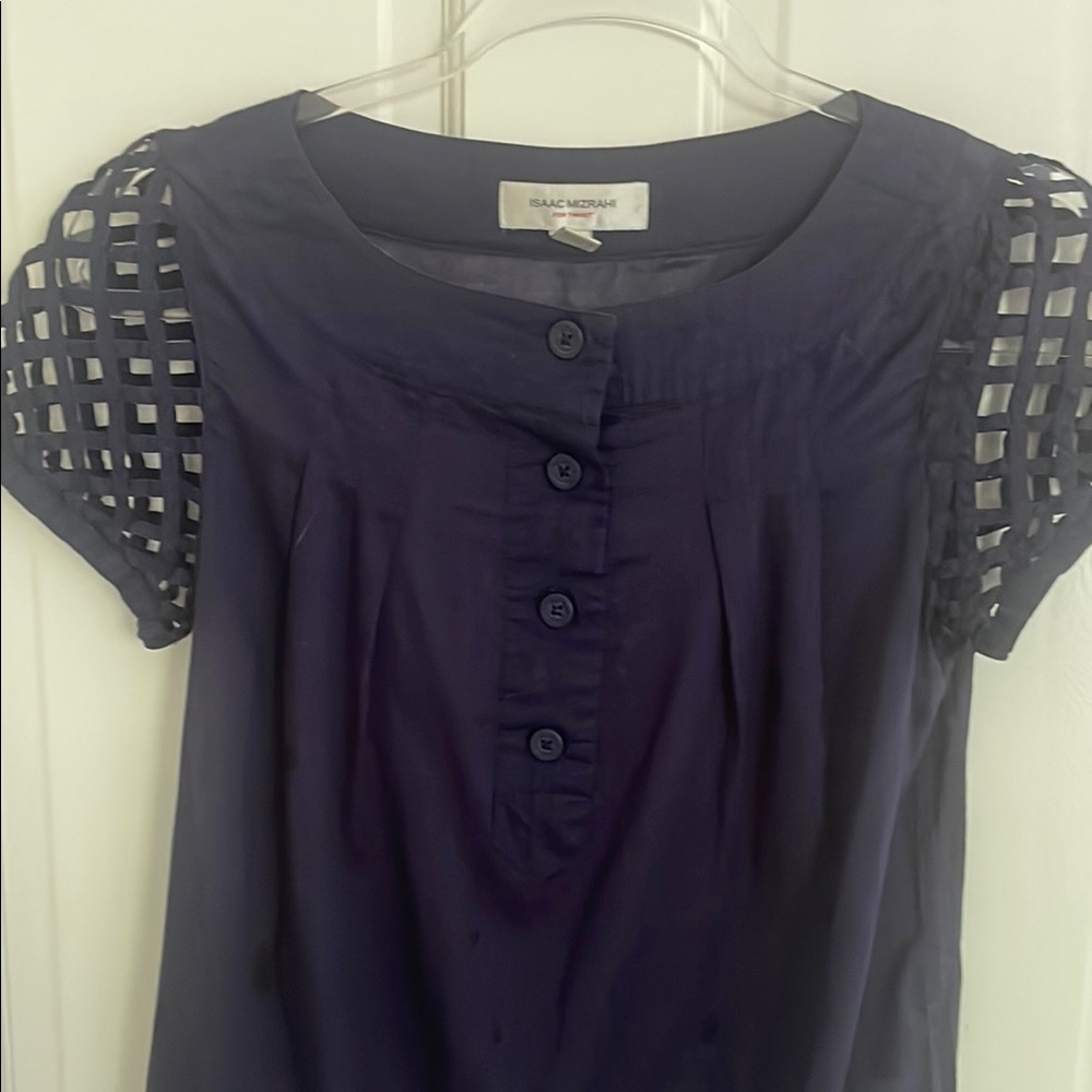 Isaac Mizrahi Navy Women's Top